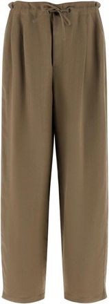 Brunello Cucinelli Tailored Track Broeken - Dames - Straight fit broeken - Beige - XS - Linnen - Broeken