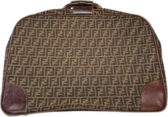 Fendi Pre-owned Vintage FF Monogram Travel Bag - unisex - Vintage Weekendtas - Bruin - ONE Size - Leer - Vintage