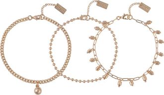 Rachel Roy Set of 3 Assorted Chain Bracelets in Gold at Nordstrom Rack