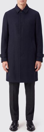 Lardini Single-Breasted Knee-Length Coat in Wool and Cashmere with Strap Cuffs