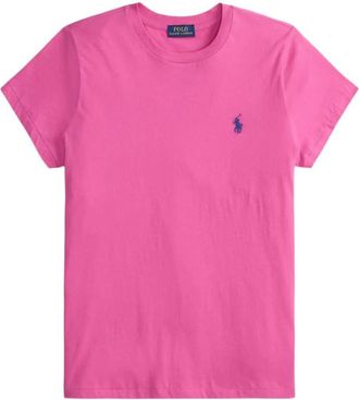 Ralph Lauren Pink Crewneck Logo Embroidery T-Shirt