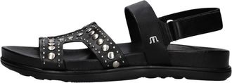 Maruti Elora Sandalen - Dames - Sandalen - Zwart - 39 EU - Leer - Schoenen