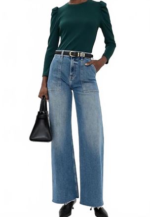 Veronica Beard Britney Top In Pine