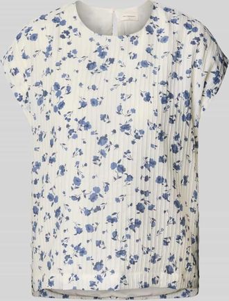 Moss Copenhagen Regular Fit Blusentop mit Strukturmuster Modell Falisha in Rauchblau, Gr&ouml;&szlig;e XL