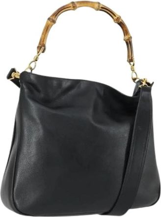 Gucci Pre-owned Vintage Handtas - Dames - Vintage Handtas - Zwart - ONE Size - Leer - Vintage