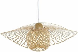DKD Home Decor Lampadario DKD Home Decor Multicolore Naturale Legno Bambù Picture hat 55 x 55 x 19 cm