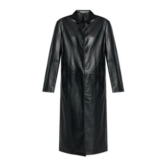 Diesel Leather Jackets, female, Black, Size: 2XS Leather coat L-Ancelot