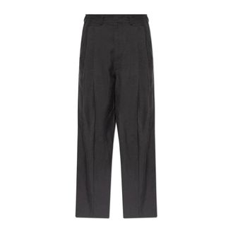 Christophe Lemaire Wide Trousers, male, Gray, Size: L Pleated Tailored Pants