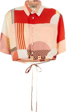 Fendi Cropped Graphic Shirt
