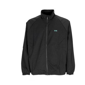 Dolly Noire Zwarte Urban Trainingspak Jas - Heren - Zomerjassen - Zwart - S - Nylon - Jassen