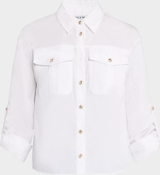 Veronica Beard Catriona Button-Front Shirt