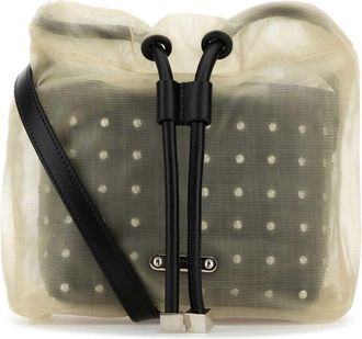 Alexander McQueen Alexander Mcqueen Two Tone Leather And Tulle Nebula Crossbody Bag