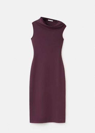 Mango Vestito midi asimmetrico bordeaux - Donna - XXS - MANGO
