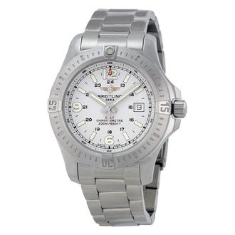 Breitling Pre-owned Breitling Colt Quartz Chronometer Silver Dial Mens Watch A7438811-G792-173A