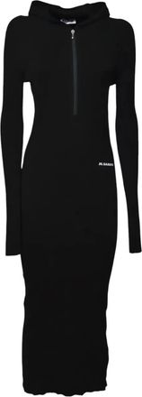 Jil Sander Abito in maglia a coste - Nero