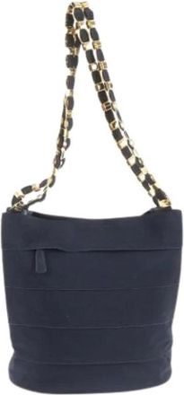 Ferragamo Pre-owned Bucket Bags, female, Blue, Size: ONE SIZE Pre-owned Vara Bucket Bag