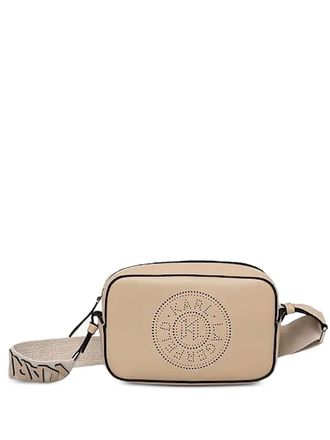 Karl Lagerfeld perforated-logo crossbody bag - Neutrals