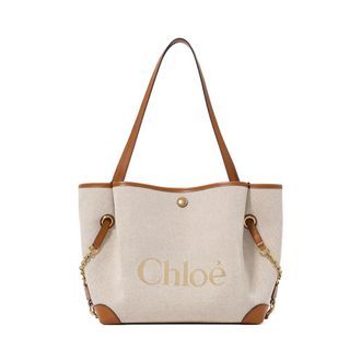 Chlo&eacute; Clover Double Carry Bag - female - Chlo&eacute; - Shopping Bags - Brown - ONE SIZE - Bags