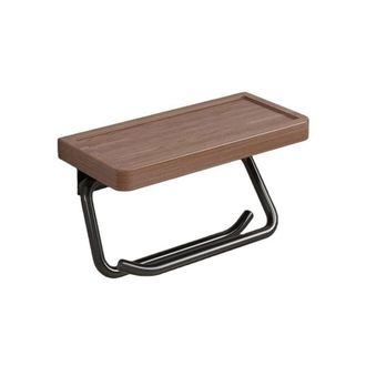 OEM Portarrollos Doble De Papel Higi&eacute;nico Con Estante De Madera, Portarrollos De Papel Higi&eacute;nico De Pared Para Ba&ntilde;o, Cocina C&oacute;ncava