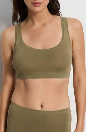 Hanro Touch Feeling Crop Top in Covert Green at Nordstrom, Size X-Large