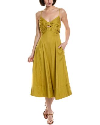 ASTR the Label Astr The Label Celina Linen-Blend Midi Dress