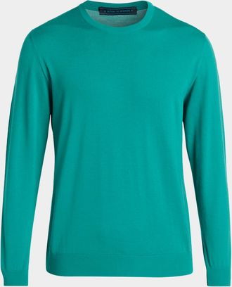 Kiton Men & apos;s Wool Crewneck Sweater