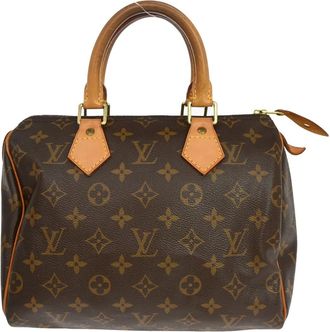 Louis Vuitton Speedy Handbag Monogram Canvas Brown Canvas Handbag (Pre-Owned)