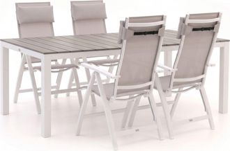 Bellagio la vita attrattiva Bellagio Avenza/Fidenza 183cm dining tuinset 5-delig verstelbaar
