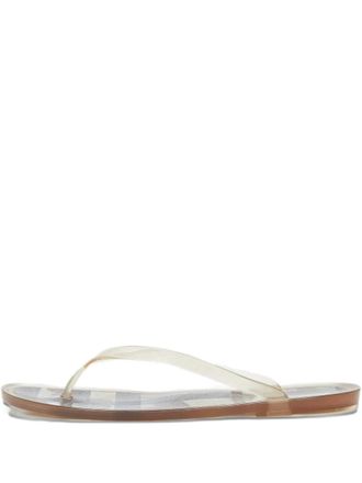 Burberry Novacheck canvas slides - White