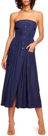 Ramy Brook Blair Strapless Midi Dress in Spring Navy at Nordstrom Rack, Size Xx-Large