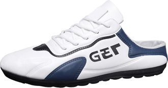 Generic Spring Mens Shoes Lazy Slip Ons and Half Slippers Foreign Trade Mens Casual Shoes (White, 6.5)-1