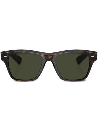 Oliver Peoples Oliver Sixties square-frame sunglasses - unisex - Acetate - 52 - Green