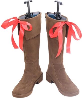 Generic Womens Anime Cosplay Boots for Otto Suwen Fancy Stage Performance Props Shoes Custom Made Halloween Christma Comic Con (Brown,13.5)