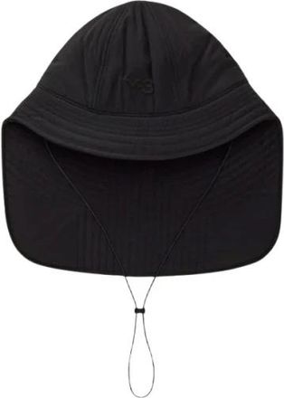 Yohji Yamamoto Pre-owned Quilted Bucket Hat - Heren - Vintage Accessoires - Zwart - ONE Size - Nylon - Vintage