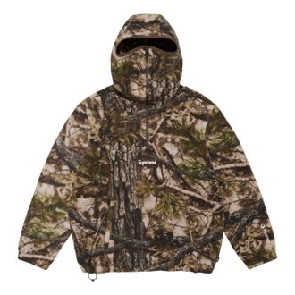 SUPREME FW25 Polartec Face Mask Half Zip Hooded Sweatshirt TrueTimber Koda Camo SUP-FW25-064-CAM
