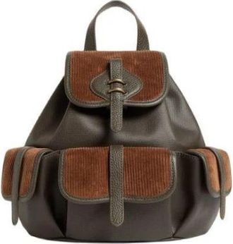 Coccinelle Mavery Pocket Rugzak - Dames - Rugzakken - Groen - ONE Size - Katoen - Tassen