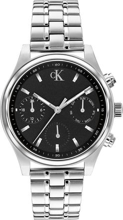 Calvin Klein Mens Monogram Chronograph Bracelet Watch - Black - OS