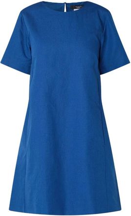 Max Mara Wkdaloa Dress - Dames - Korte kleedjes - Blauw - S - Katoen - Kleedjes