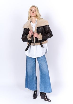 Freaky Nation Lederjacke FREAKY NATION Perfect Way-FN, Damen, Gr. XL(42), braun, Oberstoff: 100% Leder, normal, Jacken Lederjacke