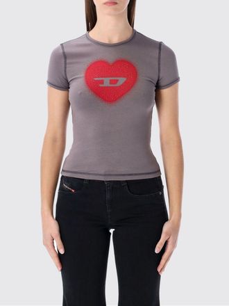 Diesel T-shirts in cotone stretch Oval D Heart Diesel