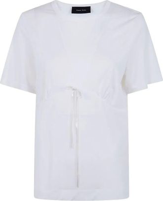 Simone Rocha Gathered Bust Bow T-Shirt