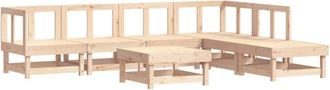 vidaXL 7 Piece Garden Lounge Set Solid Wood Pine vidaXL