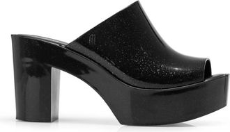 Melissa Platform Mule Sandalen Zwart - Dames - Muiltjes - Zwart - 38 EU - Schoenen