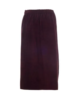 Max Mara Womens Skirt Gazza Dark Red Lamb Suede