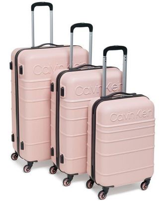 Calvin Klein Fillmore 3 Piece Luggage Set in Silver/pink at Nordstrom