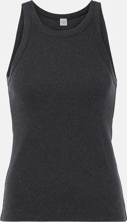 Toteme Ribbed-knit cotton-blend jersey tank top
