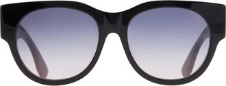 Fendi Smoke Gradient Round Ladies Sunglasses FE40147F 01B 55