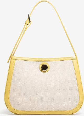 Fabiana Filippi Schultertasche aus Canvas und Leder Eclissi Hobo