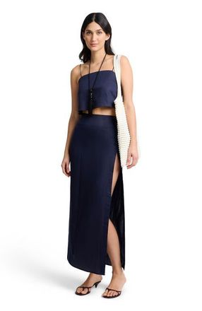 Onia Cropped Cami Top in Noir Navy at Nordstrom, Size 0
