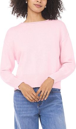 Vince Camuto Rollneck Lightweight Cotton Pullover